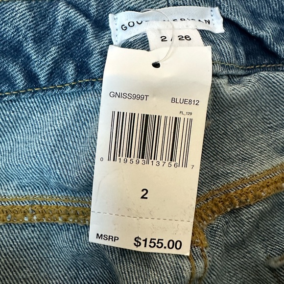 Good American jeans size 2/26.  NWT. Good ‘90’s jeans.  Fitted at the waist - Picture 4 of 9